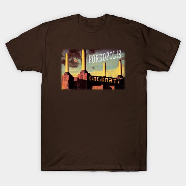 Flying Pig Marathon Cincinnati Porkopolis T-Shirt by HipsterSketch